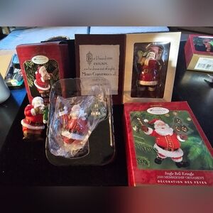 Vintage Hallmark Santa Ornaments